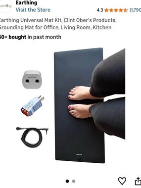 Earth Black Grounding Mat Kit for Home Office